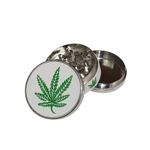 Buddies Leather Leaf Metal Alloy Grinder