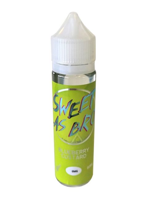 60ml Sweet As Bro 0MG: Blueberry custard Flavour