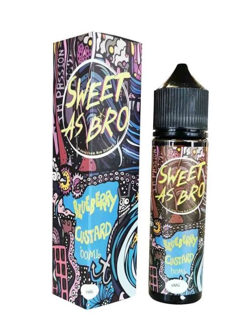 60ml Sweet As Bro 6MG: Blueberry custard Flavour