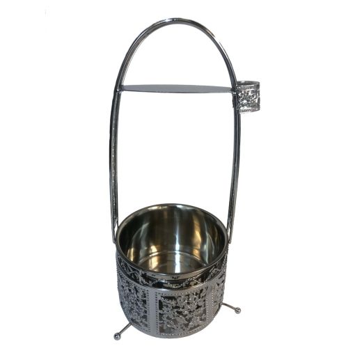 Floral Design Charcoal Basket