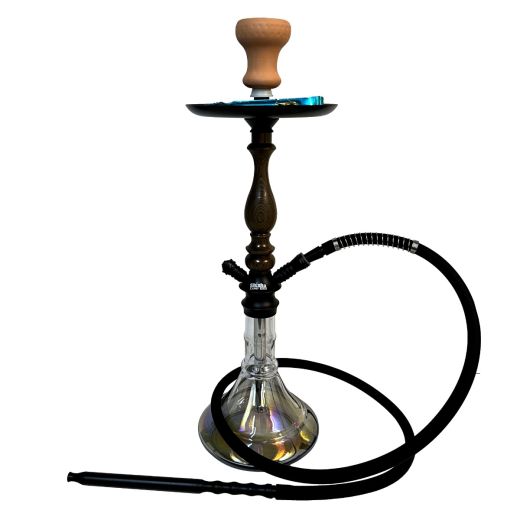 Black Medium Wood Hookah