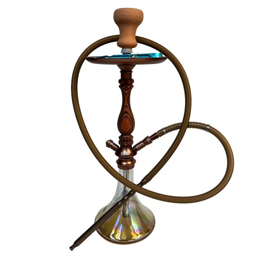 Brown Medium Wood Hookah