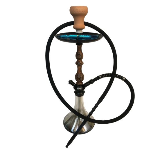 Black Medium Wood Hookah