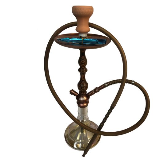 Brown Medium Wood Hookah