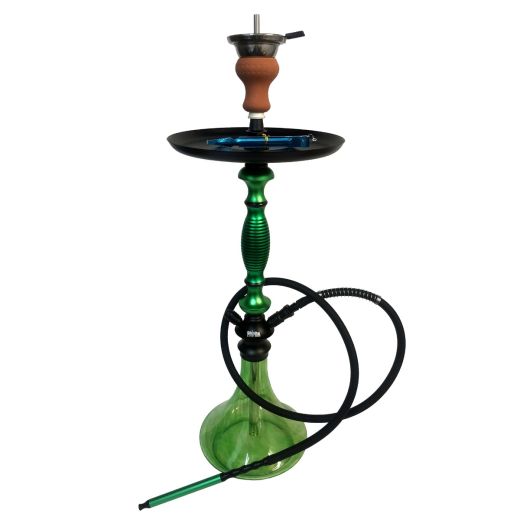 Green Large Aluminum Hookah with Charcoal Holder